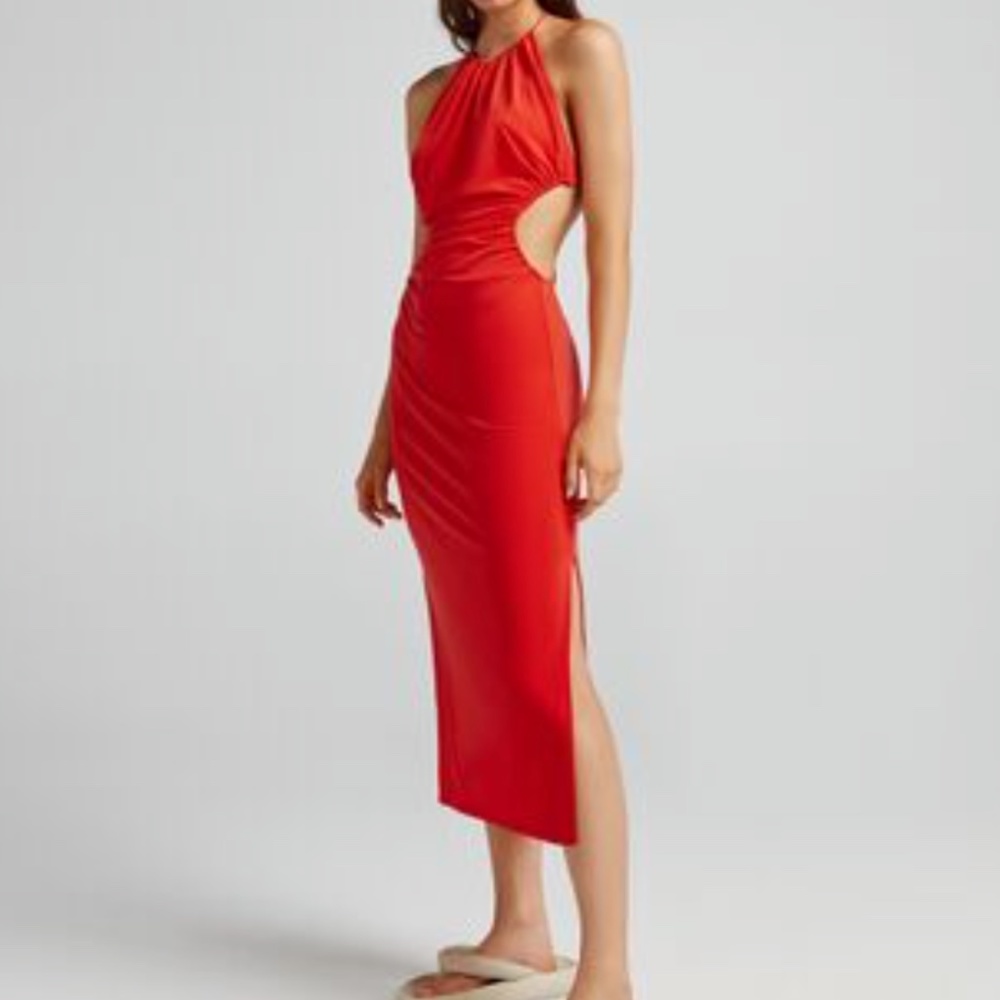 NWOT Bershka Red MIDI Dress